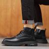Модная мужская обувь Классические мужские ботинки для мотокросса Модная мужская обувь с высоким верхом Натуральная кожа Деловые ботинки Мужские Удобные ботильоны