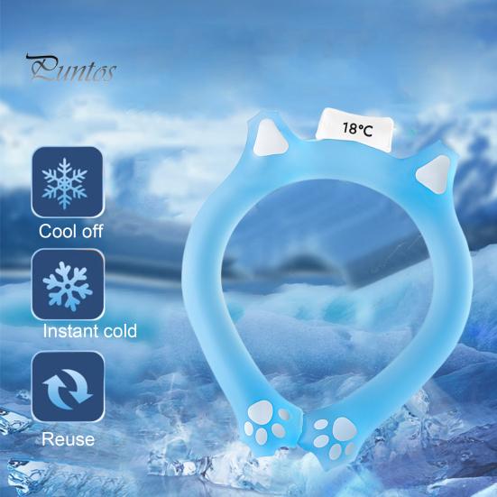 Летняя охлаждающая трубка для шеи Носимый охладитель для шеи Легкое многоразовое ледяное кольцо На открытом воздухе Предотвращение теплового удара Портативный воротник с обертыванием на шею
