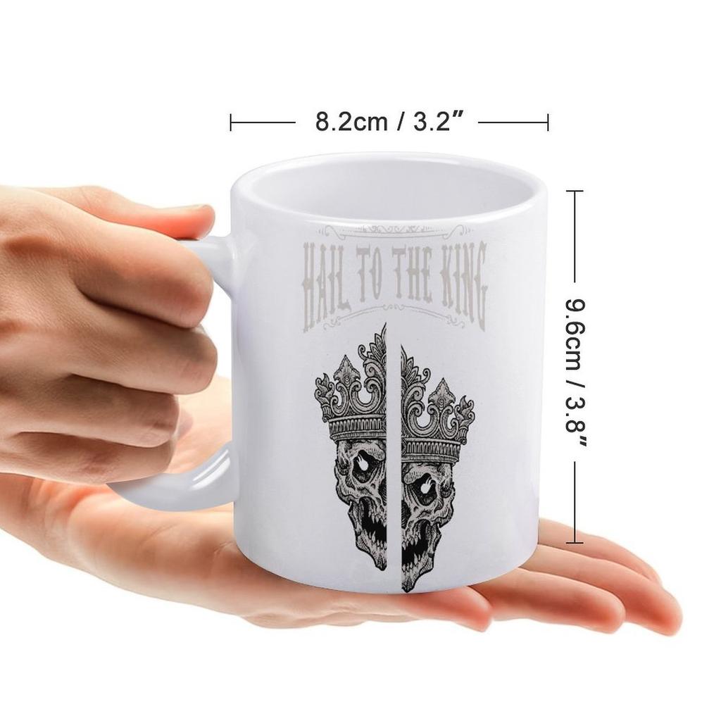 11oz White Coffee Mug with Glossy Printed Sides, Smooth Ceramic Feel and Heat-Resistant Body for Home or Work Drink Routine