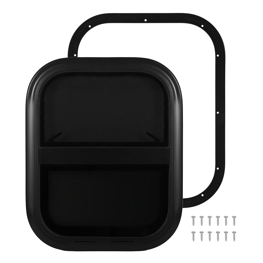 RV Window UV Protection Movable Insect Screen Black Strong Seal RV Vertical Sliding Window Universal for Caravan