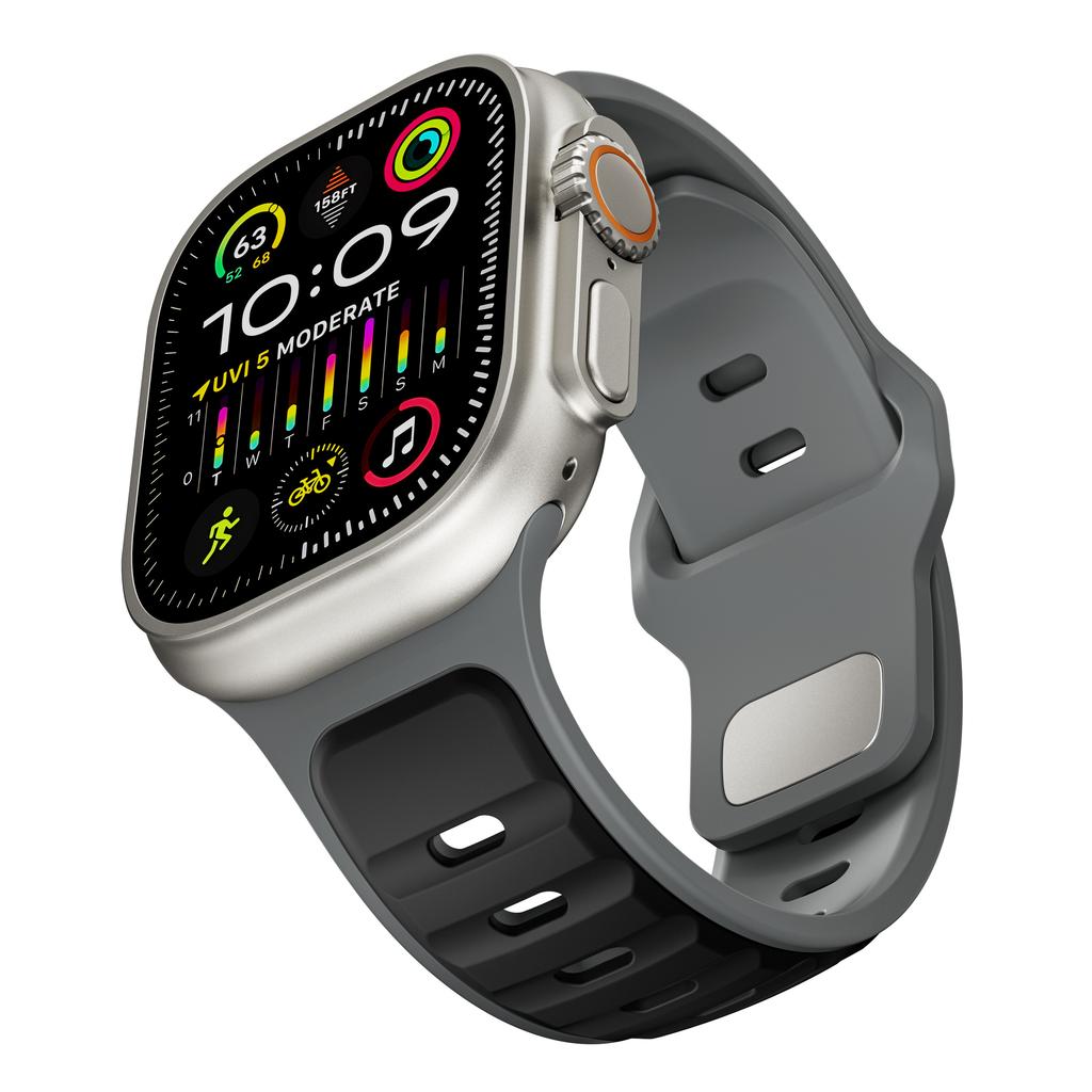 sport silicone Bands For Apple watch Ultra2 3 strap 49mm 46mm 45mm 44mm 42mm Bracelet correa IWatch Series 11 10 9 8 7 6 5 SE 3