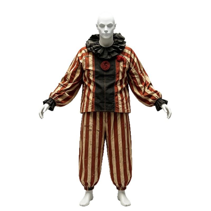 Midsummer Fright Night Vintage Clown Costume Halloween Horror Circus Cosplay Men