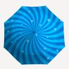 Spiral Stars Automatic Folding Umbrella  8 Ribs, Durable Iron Frame, Bright Color Pattern Compact Travel Umbrella, Suitable for Outdoor, Bea