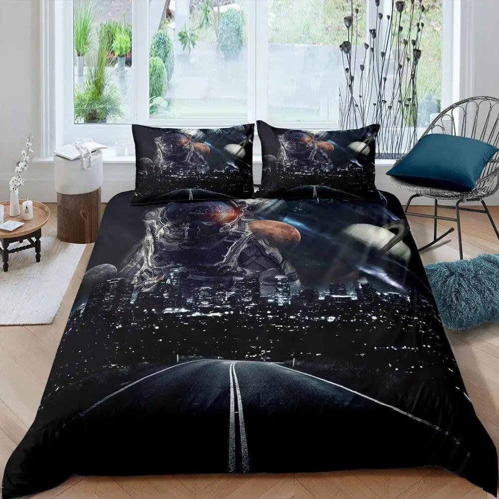 Highway Duvet Cover Set Tornado Lightning Bedding Set Disaster Queen King 2/3 Pcs Polyester Quilt Cover For Adults Boys Teens