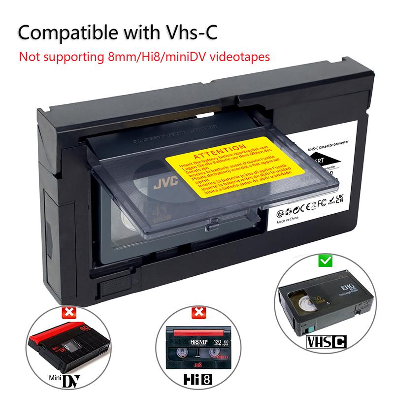 Для VHS-C SVHS-видеокамер Моторизованный адаптер для кассет VHS Не для 8-мм/MinIDV/Hi8 VHS-C-кассетного адаптера