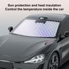 Автомобильный солнцезащитный козырек на лобовое стекло Легкая установка с кольцом из памяти Стальной каркас Чехол на окно Отражающее покрытие Сохраняет автомобиль прохладным и защищает салон Солнцезащитный козырек