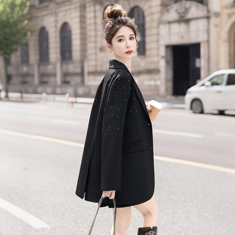 Женский блейзер с нишевым дизайном, украшенный стразами