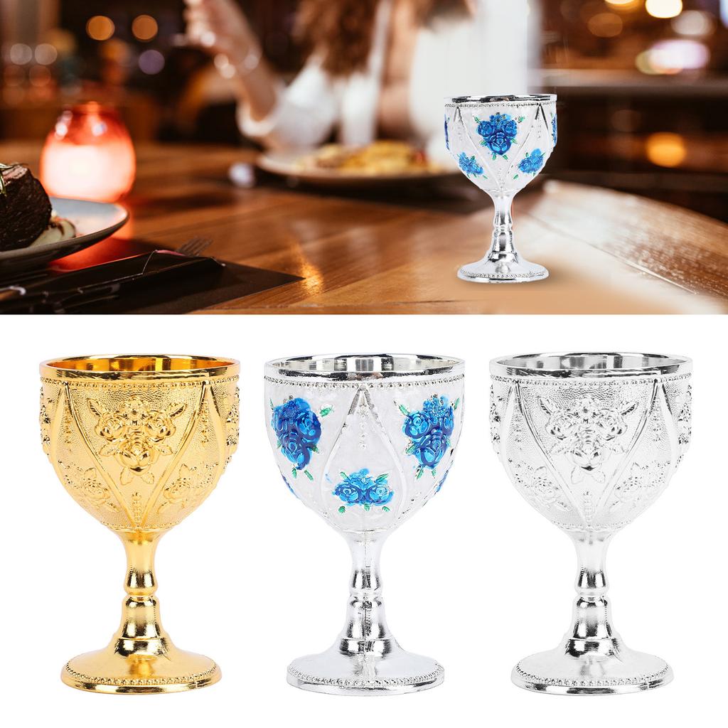 30 мл металлический бокал для вина с резной розой, тисненый кубок, украшение для домашнего бара, путешествия, свадьбы, вечеринки