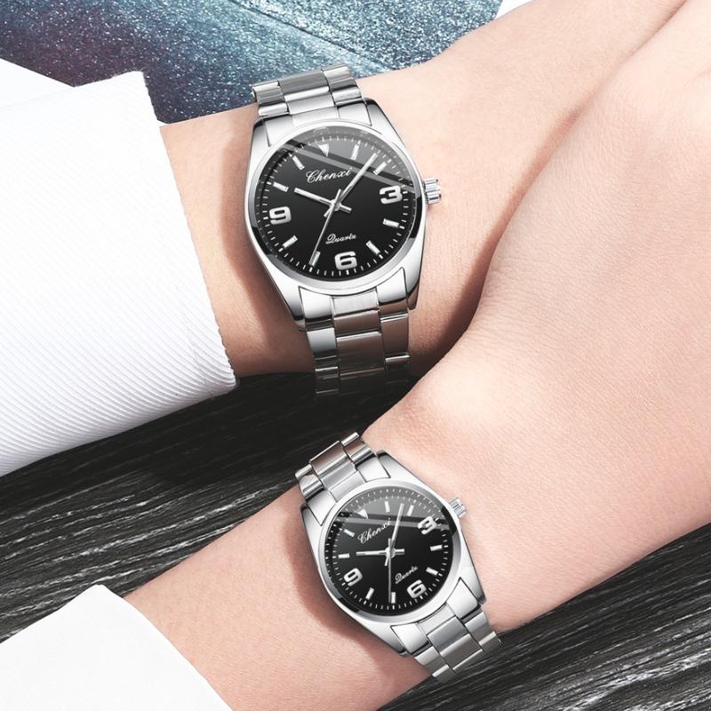 Gift Box Watches for Man CHENXI 003 Fashion Men Watch 34mm Dial Luminous Stainless Steel Waterproof Quartz Wristwatches Reloj