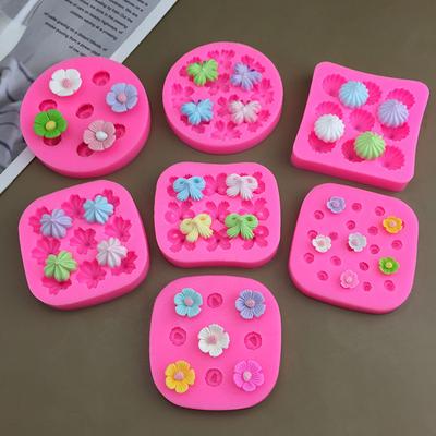 Силиконовая форма для выпечки в виде цветка ромашки и камелии Формы для украшения торта из помадки Формы для выпечки шоколада из смолы и глины