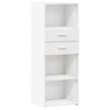 VidaXL Buffet haut blanc 45x42,5x124 cm bois d'ingénierie, buffet, placard, armoire latérale, armoire, armoire de rangement, 846166