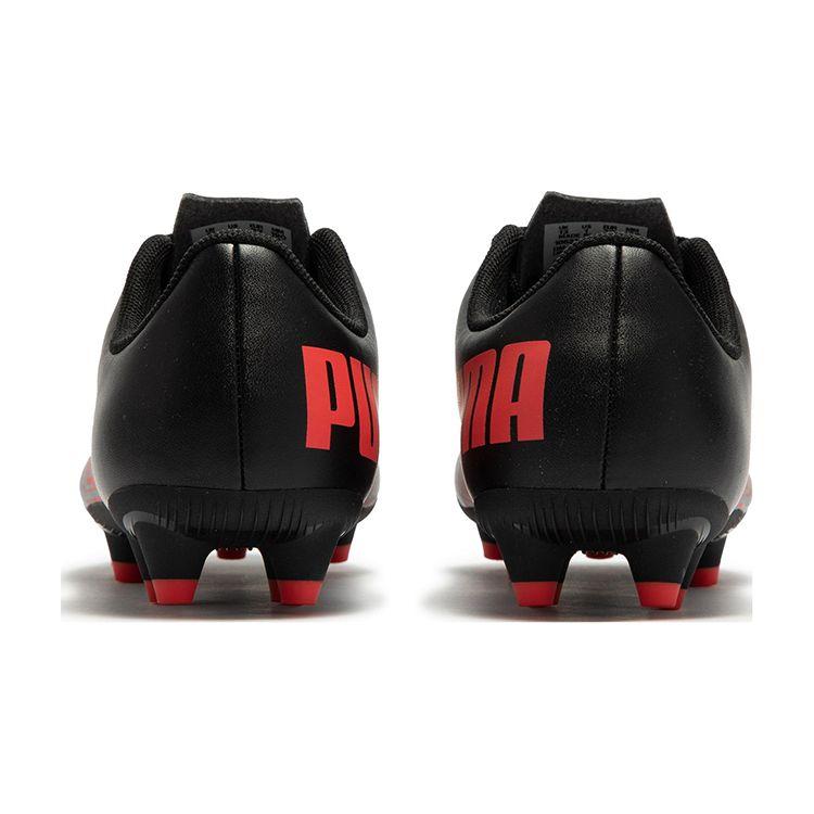 Puma Tacto FG/AG Artificial Grass Round Toe Lace-Up Low Top Kids Football Shoes Kids Football Shoes Black Pink 106310-08