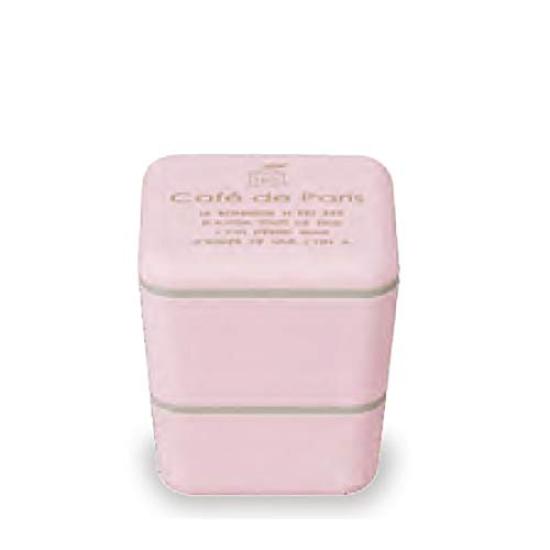 PARIS Square Nest 4677156 Lunch, Pink, Two-Tier, Bottom 240ml, Top 360ml,