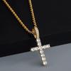 Zirconia Cross Necklace, High-end Light Luxury Pendant, Trendy Personalized Necklace for Men and Women.