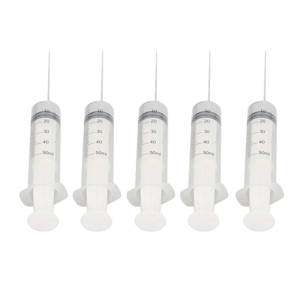 5Pcs Ink Filling Syringe 50ml Injector Drawing Tool with Scale for Printer Cartridge