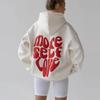 Women's Fashion Lightweight Long Sleeve Pullover With Pockets Lettering Print Hoodie