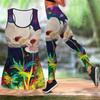 Blue Shadow Flower Print Yoga Outfit for Women Fashion Workout Leggings Fitness Sports Casual Yoga Set Sports Suit