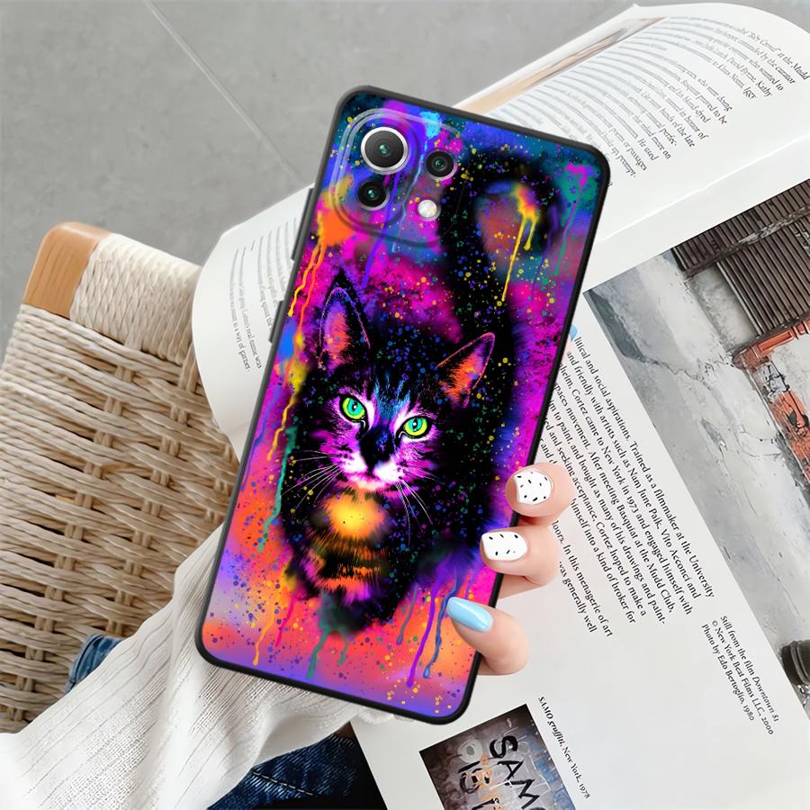 Крутой Цветной Кот Funda Чехол для Телефона для Xiaomi Mi 13 Lite 10T 12X 12 12T Pro 14 11 11T