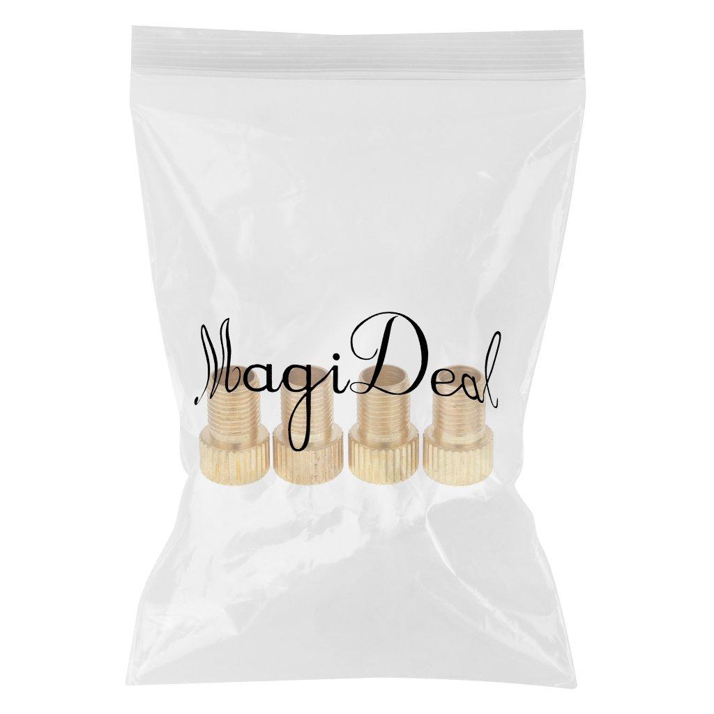 Brand Brass Valve Adapter Cap Pump Connector 4 Pieces for Bicycles and Motorcycles AS [No Product]