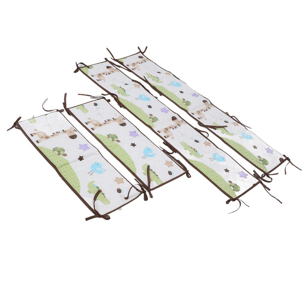 4 шт. бампер для детской кроватки чистый цвет дышащий мягкий сетчатый наполнитель защита головы детская кроватка