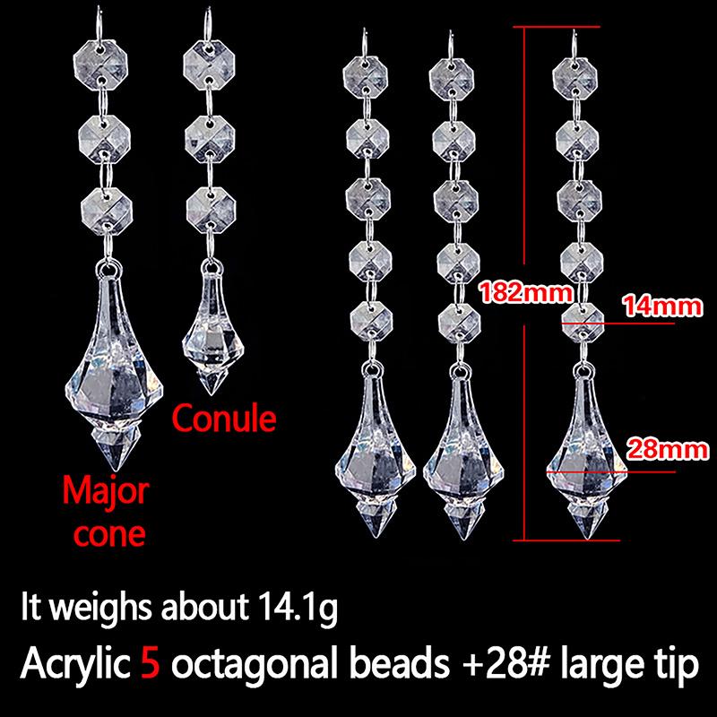 10 шт. Акриловые бусины Подвеска Гирлянда Люстра Подвесная Вечеринка Свадебное украшение Украшение стола Штора Сделай сам