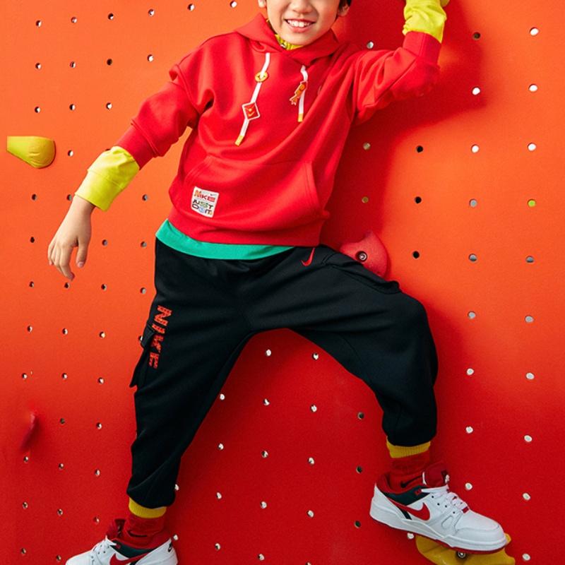 Дети 3-7 лет Nike Трикотажные спортивные штаны Черные IH0978-010