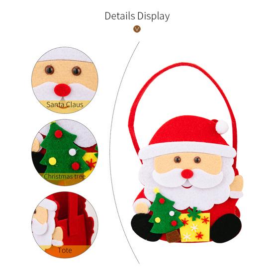 Рождественские подарочные пакеты с ручками Санта Олень Снеговик Пакет для сладостей Толстый подарочный мешочек на праздничную тематику для карамельных яблок игрушек