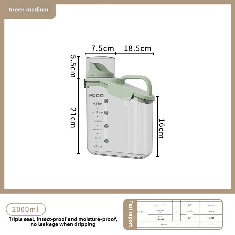 Большая прозрачная влагонепроницаемая банка для зерна с крышкой для сохранения свежести на кухне