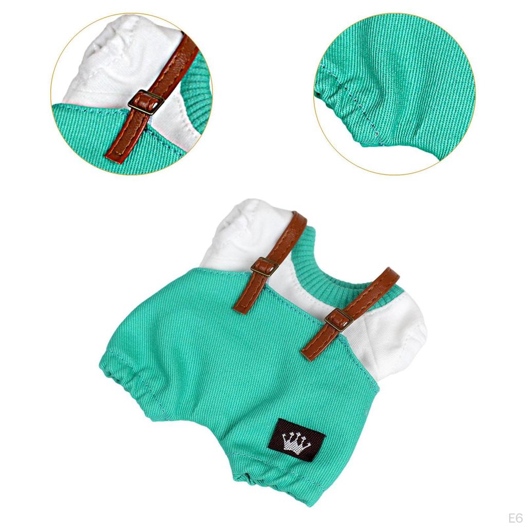 17cm Plush Doll Clothes Cute Accessories Comfortable Costumes Stylish Overalls