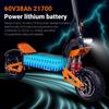 ЕС X5 6000 Вт 60 В 40 Ач Двухмоторный Электрический Самокат Максимальная Скорость 90 км/ч Гидравлический Тормоз ЖК-Дисплей Максимальный Пробег 90 км Складной Электросамокат