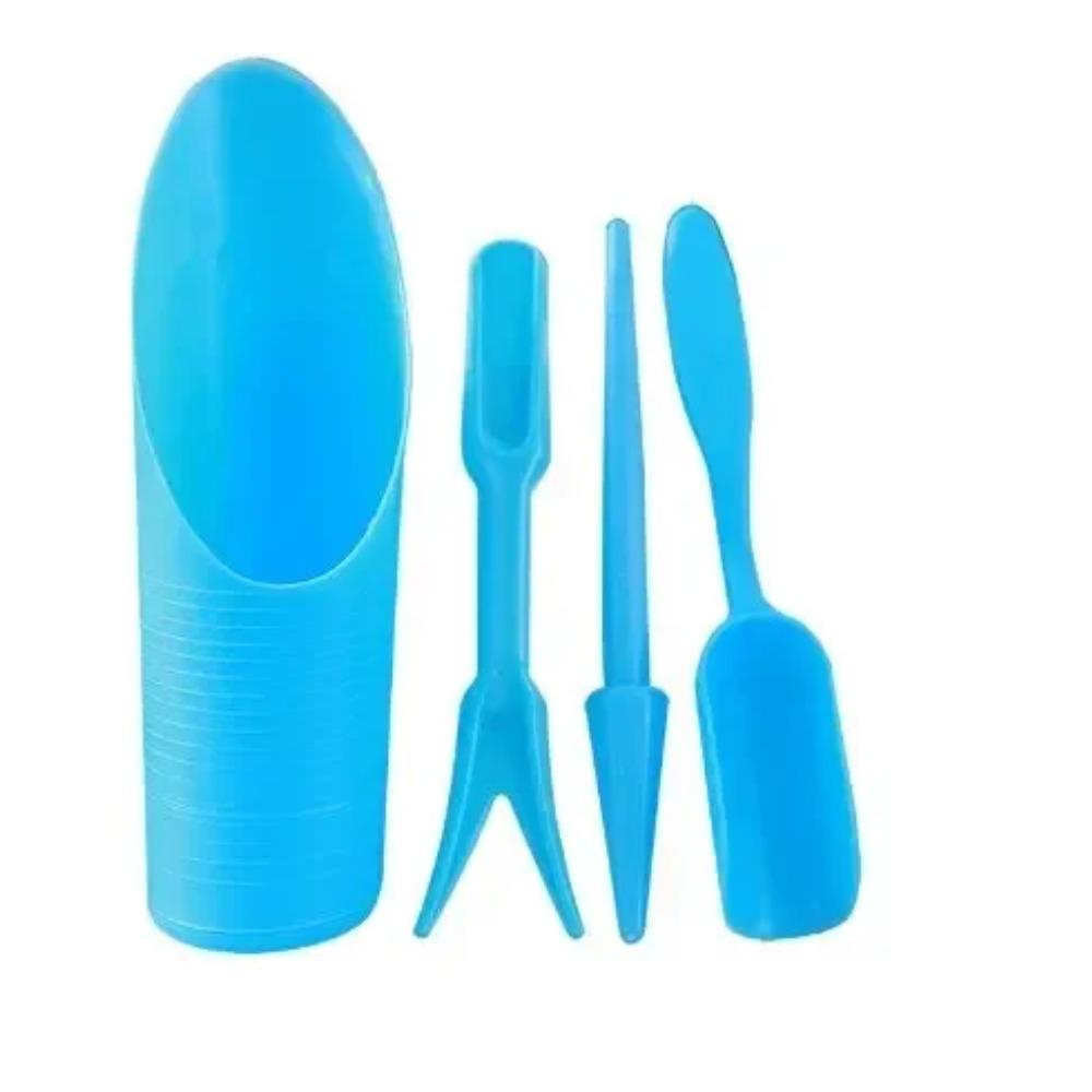 4 шт./набор Пластиковое Прочное Ведро Лопатка Цилиндр для Горшечного Выращивания Лопатка для Почвы для Мясистых Растений Садовые Инструменты Мини-Садовый Посадочный Инструмент