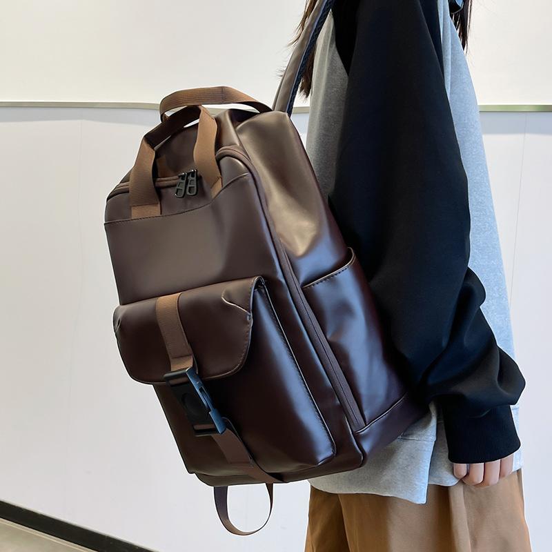 ПУ рюкзак простой ретро мужской и женский школьный рюкзак для студентов большой емкости компьютерный рюкзак рюкзак