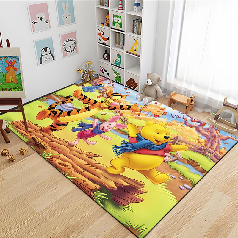 Best Seller!Winnie The Pooh Themed Carpet Kids Room LivingRoom Sofa King Size Mat Multi-scene All Seasons Rug Free Shipping Gift