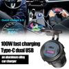 Автомобильное зарядное устройство 118 Вт, 12 В, с USB-розеткой, 100 Вт PD3.0 и 18 Вт QC3.0, порты быстрой зарядки USB для автомобиля, RV, лодки, тележки, алюминиевая розетка