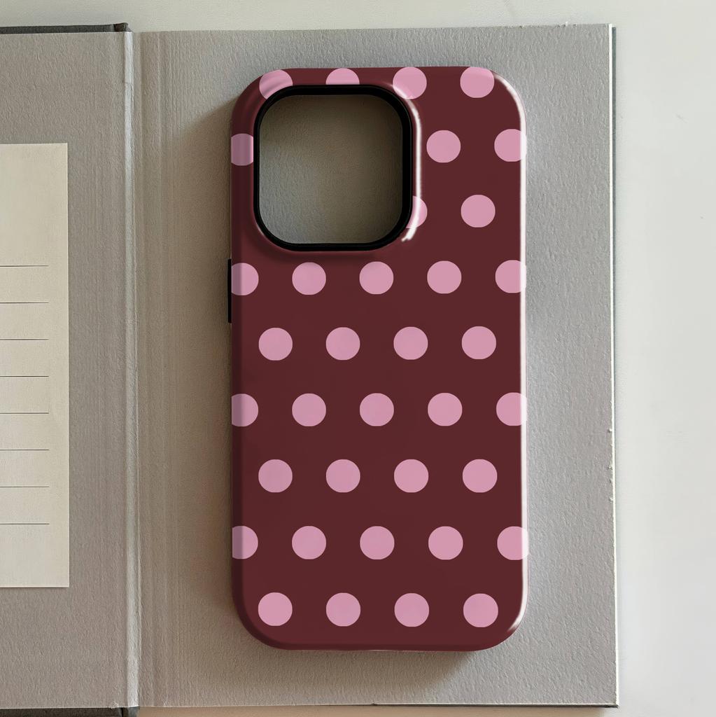 Роскошный Чехол для телефона Ins Berry Dot Hot для iPhone 17 16 15 14 13 12 11 X XS XR XSMAX 7 8 Air Pro Max Plus Роскошная Двухслойная Крышка