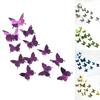12Pcs/Set Butterfly 3D Mirror PVC Wall Art Sticker Decal Removable Home Decor