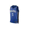 NBA Striped Pattern Letter And Number Print Basketball Jersey - SW Fan Edition Men Tops Deep-Blue DO9538-486