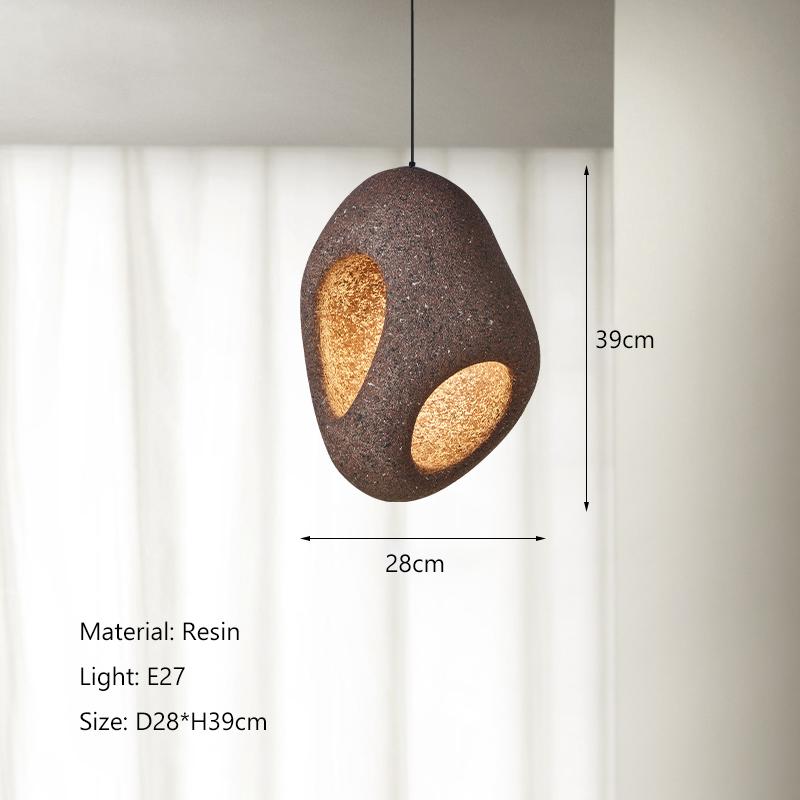 LED Art Wabi-sabi Style Creative Restaurant Pendant Light Post Modern Lustre Bedroom Dining Room Home Decor Bedside Hanging Lamp