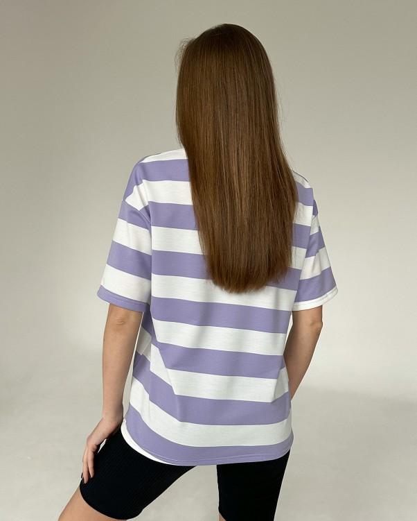 Полосатая футболка с надписью ISSA Plus