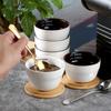 Measuring Ceramic Bowl Reusable Household Salad Noodle Bowls High Temperature Resistant Espresso Coffee Cup with Scale Tableware