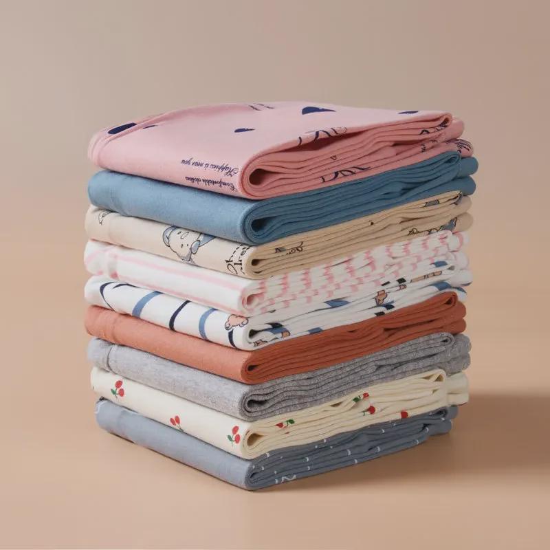 Детская осенне-зимняя пижама из чистого хлопка - теплые штаны для мальчиков и девочек