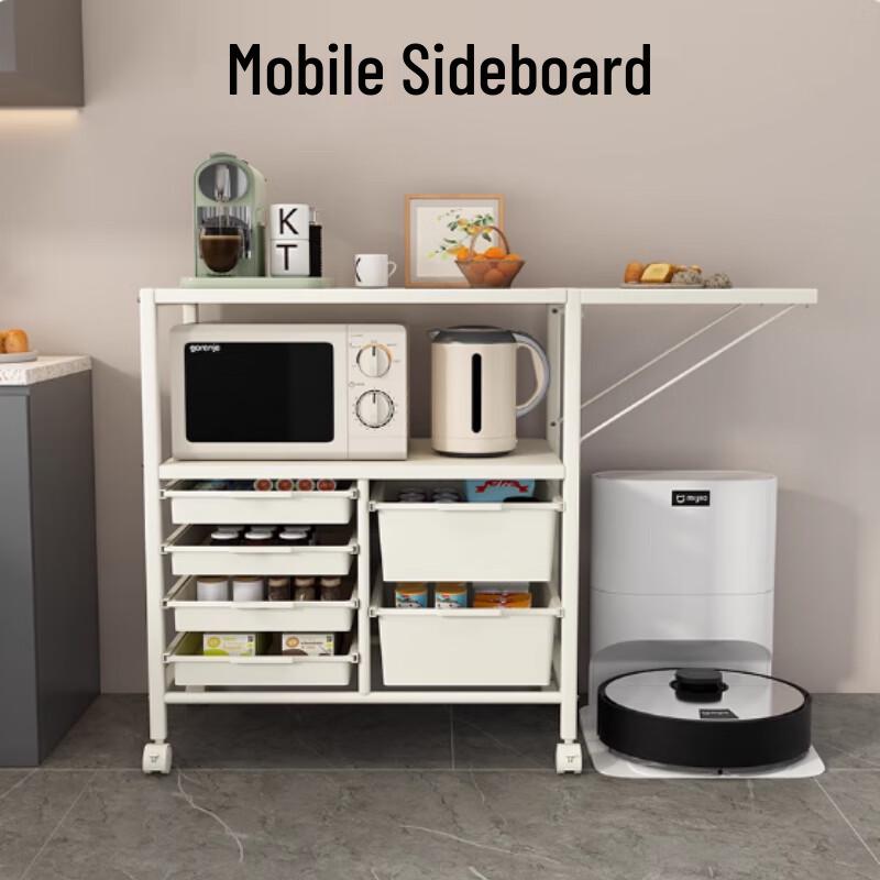 Kitchen Storage Cart with Drawers