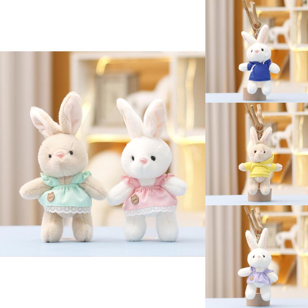 Hoodie Bunny Plush Keychain Toy Doll Cute Gift For Kids And Backpack Decoration