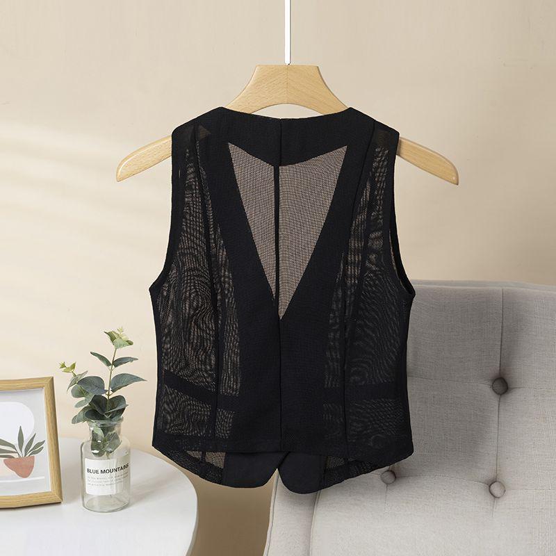 2025 Women's V-Neck Mesh Slimming Summer Vest