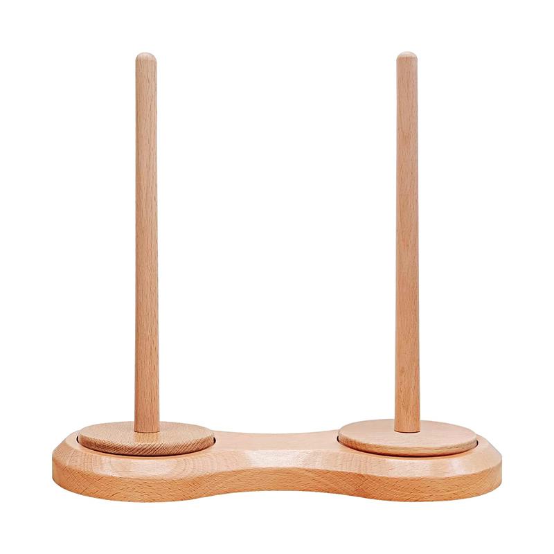 1PC Wooden High-quality Storage Winding Durable Single/Double Spool Rotatable Spinning Knitting Tools Roll Holder Dispenser