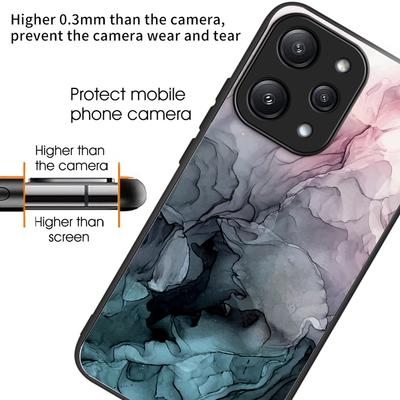 Для Сяоми Редми 12 5G (Глобальный)/Чехол для телефона Poco M6 Pro 5G с мраморным узором, задняя крышка из закаленного стекла