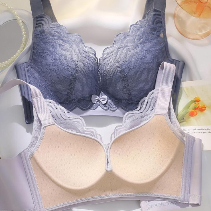 Lace Lingerie Women's Thin Folding Bra Adjustable Secondary Breast Bra Push Up Bra