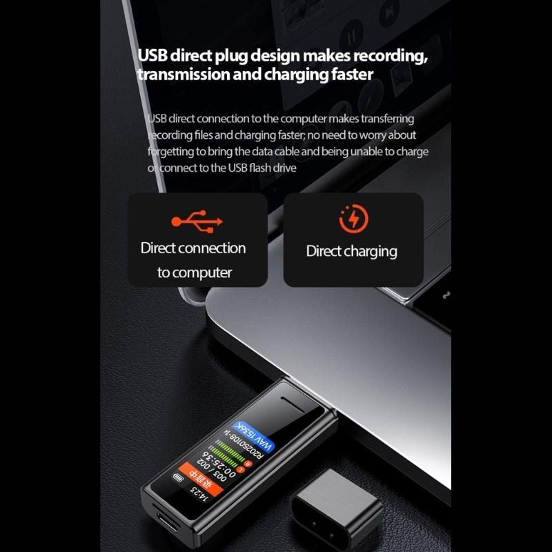 USB Карманный Диктофон с Голосовой Активацией MP3 Плеер Профессиональное Шумоподавление Цифровое Устройство для Записи Звука