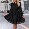 Autumn Women's Dress Standing Collar Fashion Long Sleeve Temperament Elegant Women's Dresses