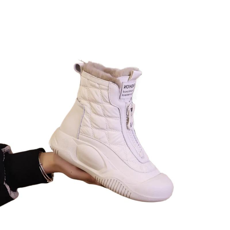 Ботильоны на плоской подошве, зимние ботинки, средний каблук, горячая распродажа 2024, женская обувь, молния, круглый носок, однотонные, с прострочкой, новинка, женские ботинки, боты